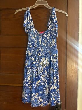 Lilly Pulitzer Blue and White Mini Dress